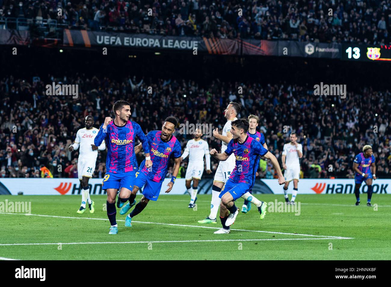 Barcelone, Espagne, 17, février 2022. Europa League: FC Barcelone / SSC Napoli. Crédit : JGB/Alay Live News Banque D'Images