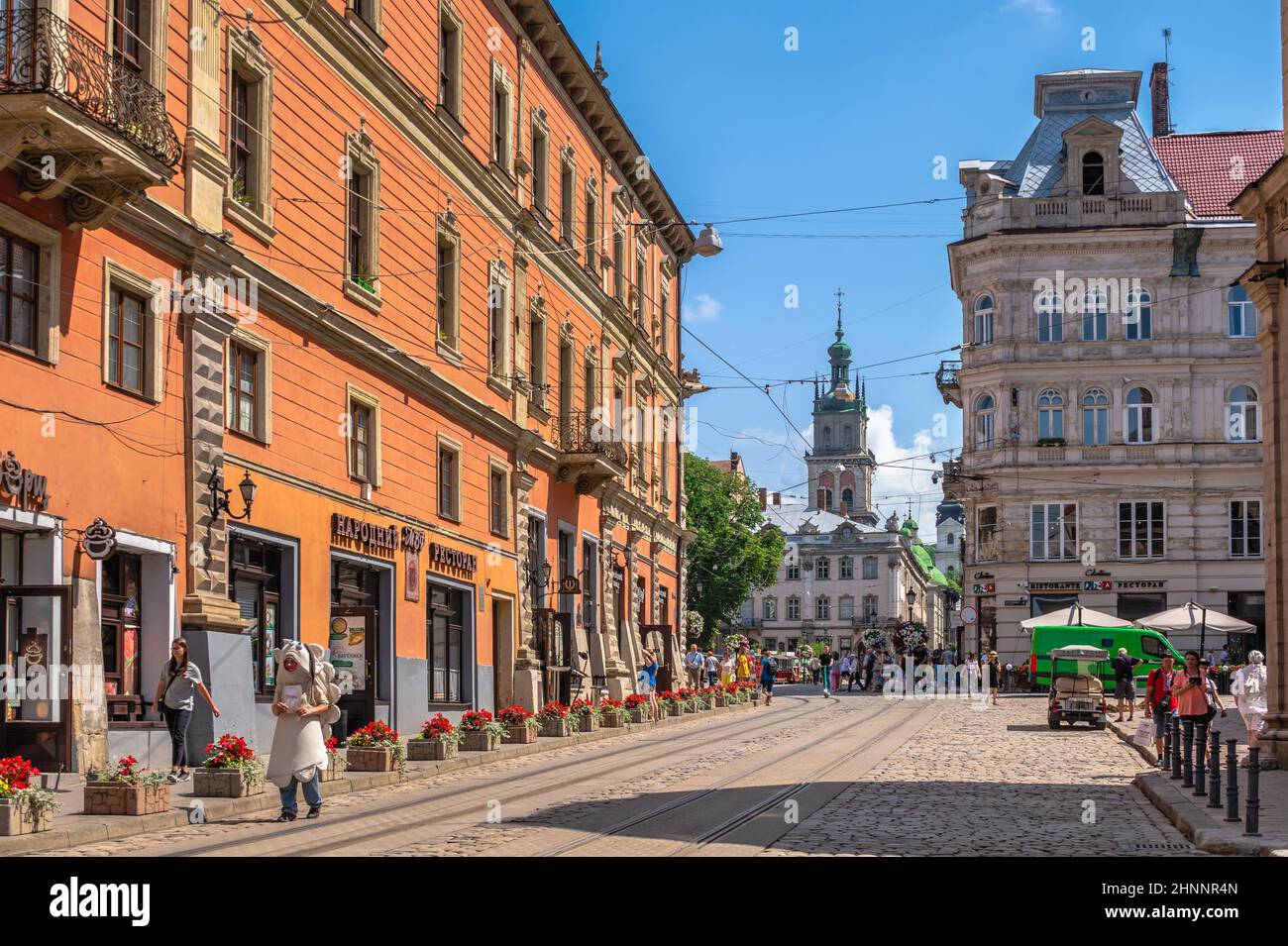 Place de la cathédrale à Lviv, Ukraine Banque D'Images