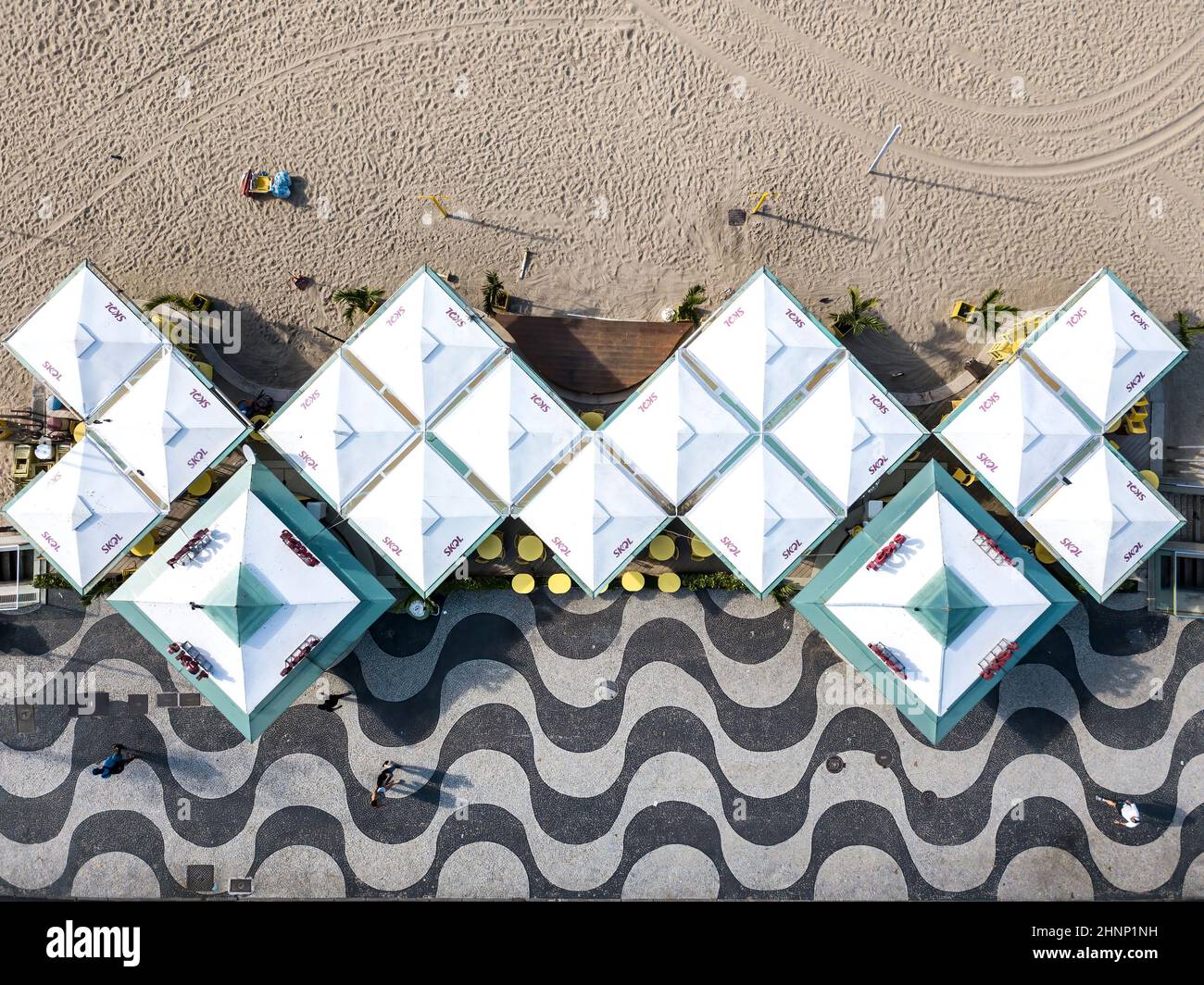 La plage de Copacabana, Rio de Janeiro Banque D'Images