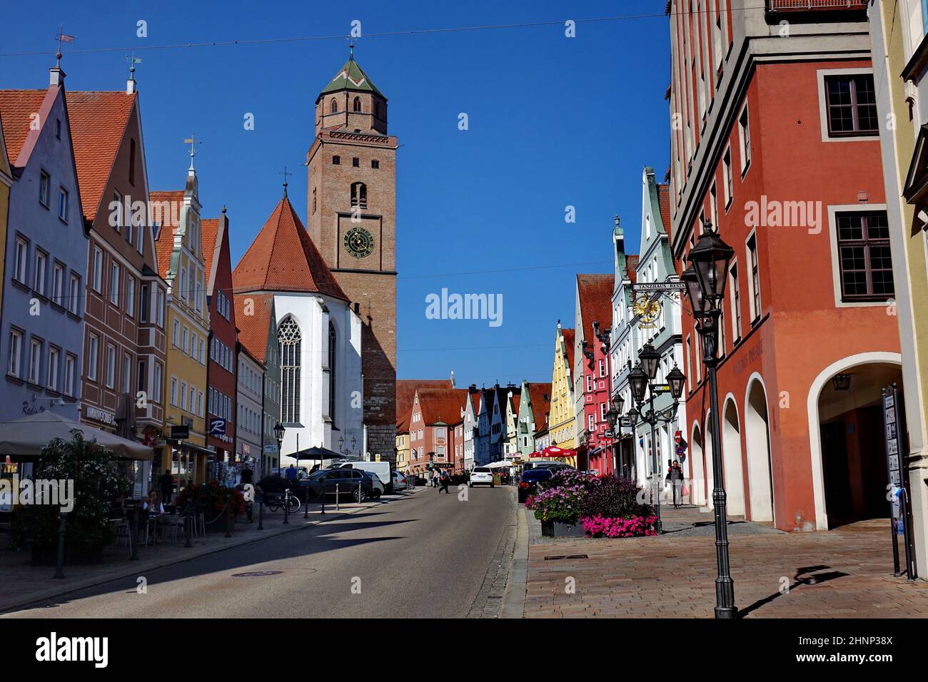 Allemagne, Bavière, Donauwörth, siège du comté, Liebfrauenmünster, Reichsstrasse, voyage Banque D'Images