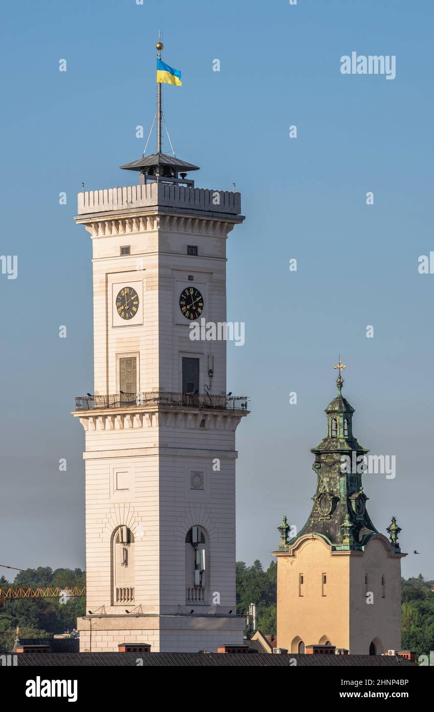 Hôtel de ville de Lviv, Ukraine Banque D'Images