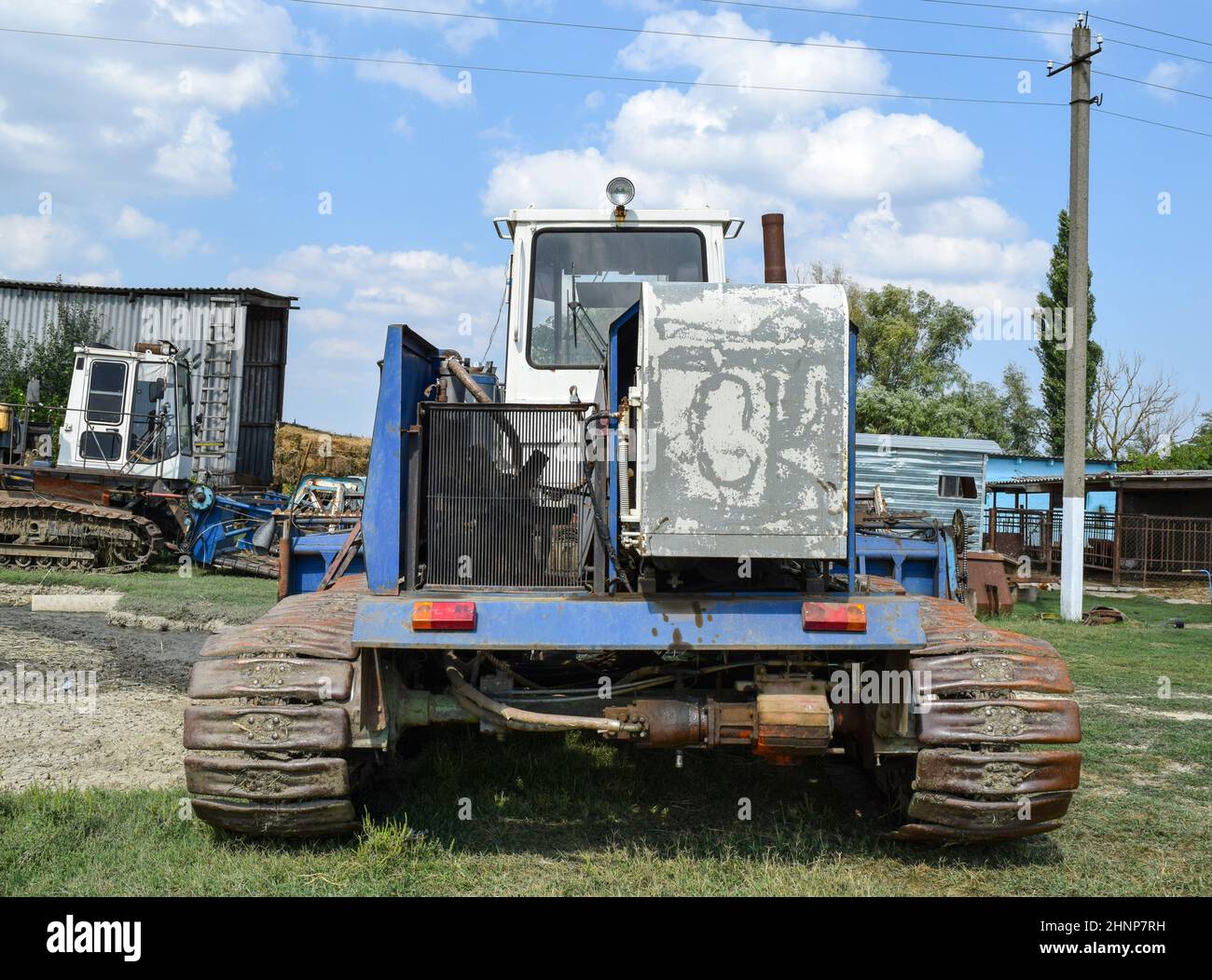 Moissonneuses-batteuses. Les machines agricoles. Banque D'Images
