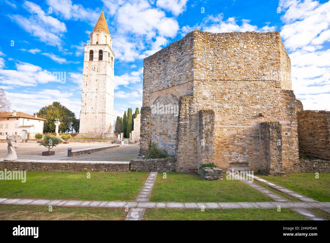 Basilique de Santa Maria Assunta à Aquileia, site classé au patrimoine mondial de l'UNESCO Banque D'Images