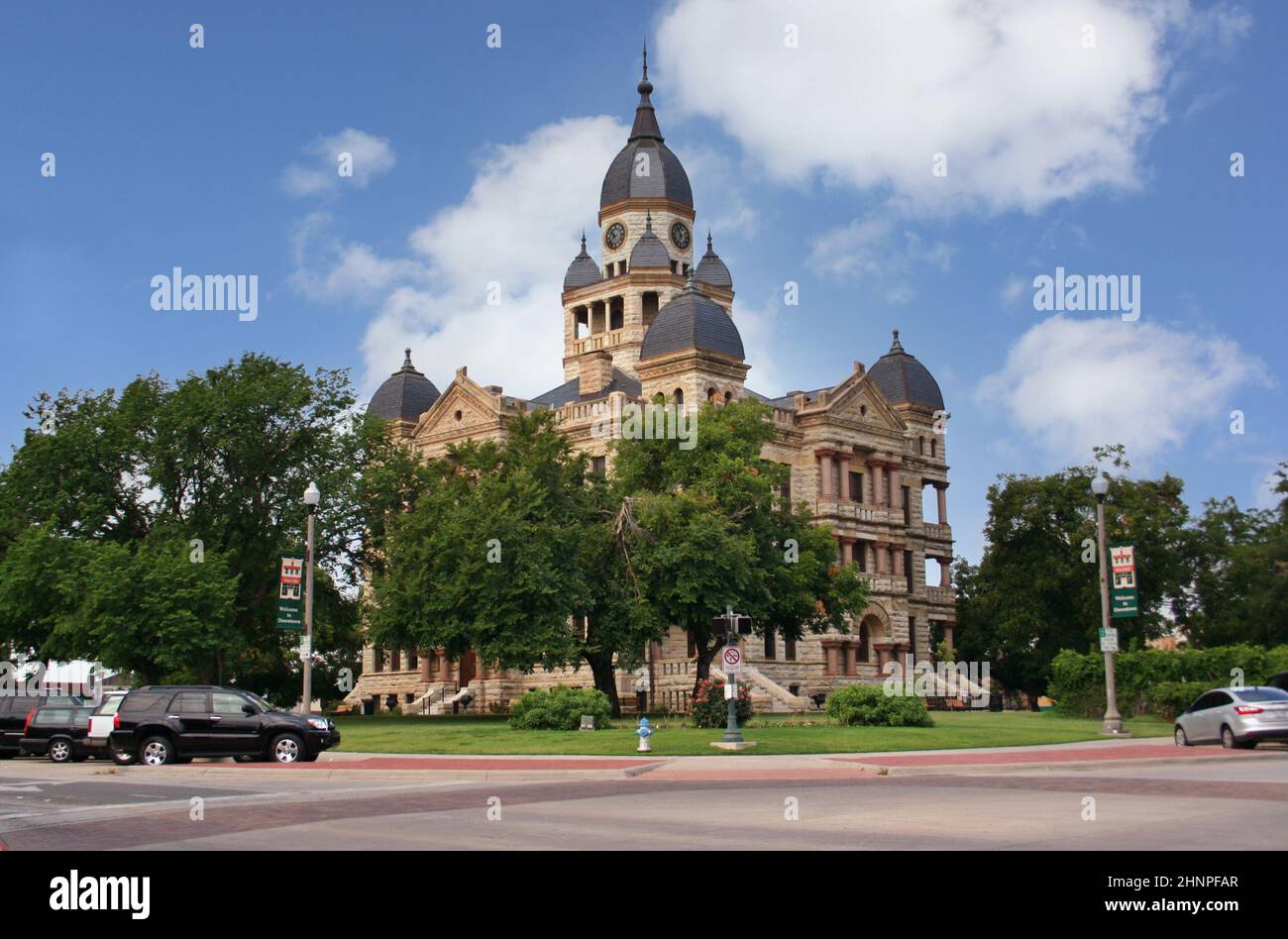 Palais de justice du comté de Denton dans le centre-ville de Denton, Texas Banque D'Images