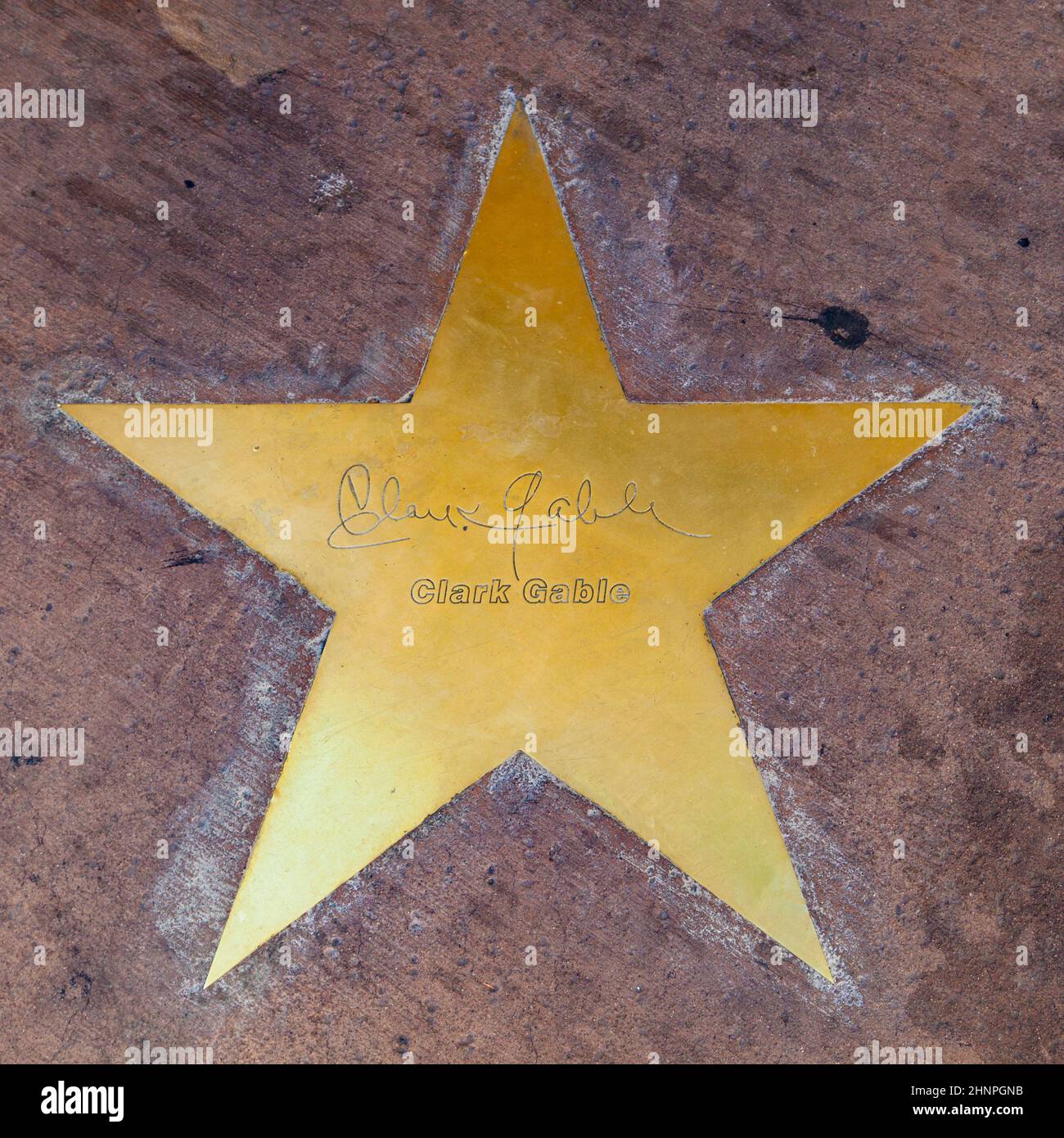 Étoile de CLARC Gable sur le trottoir à Phoenix, Arizona. Banque D'Images