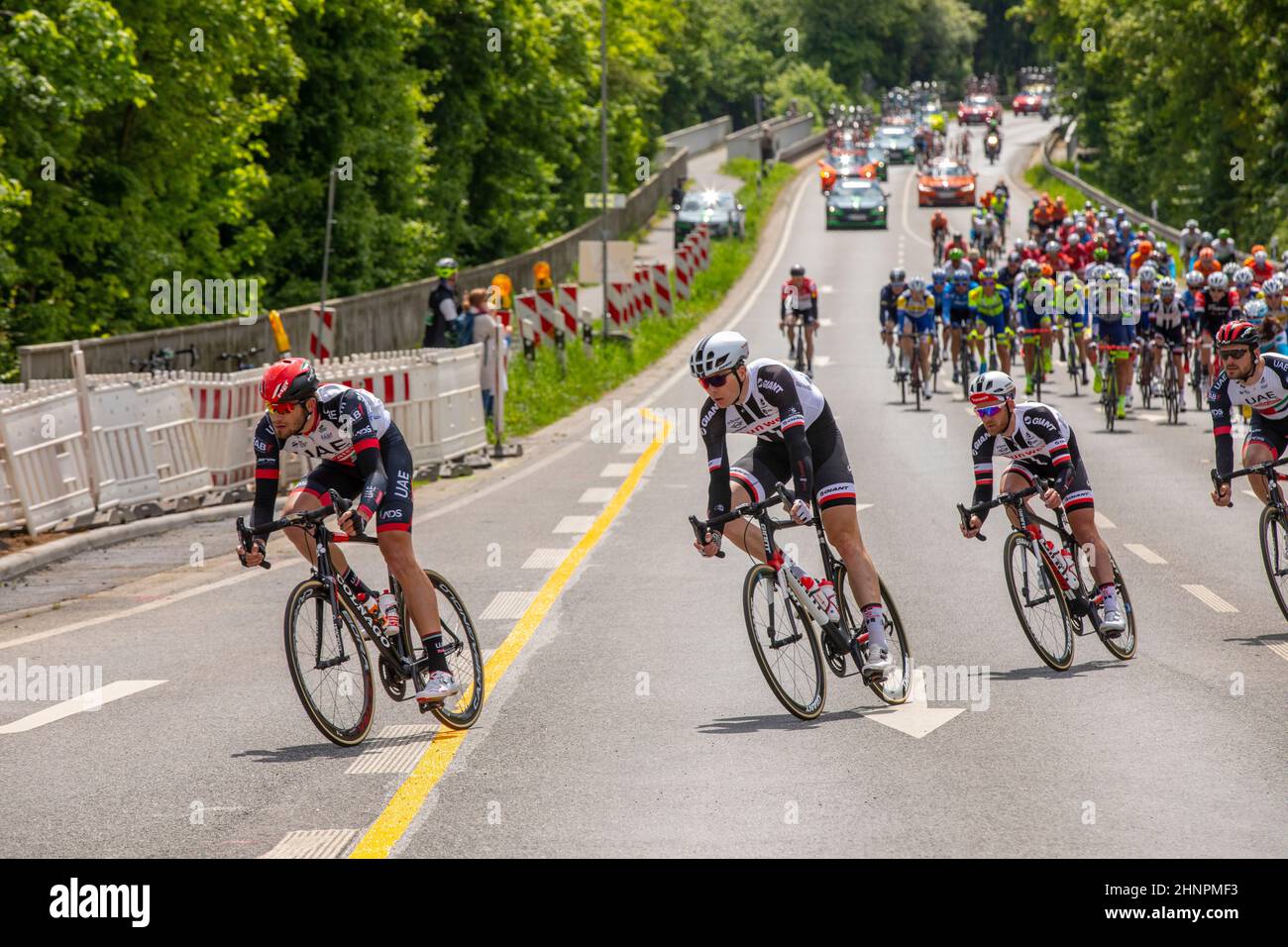 coureur cycliste à la célèbre course Francfort - Eschborn à Schwalbach Banque D'Images