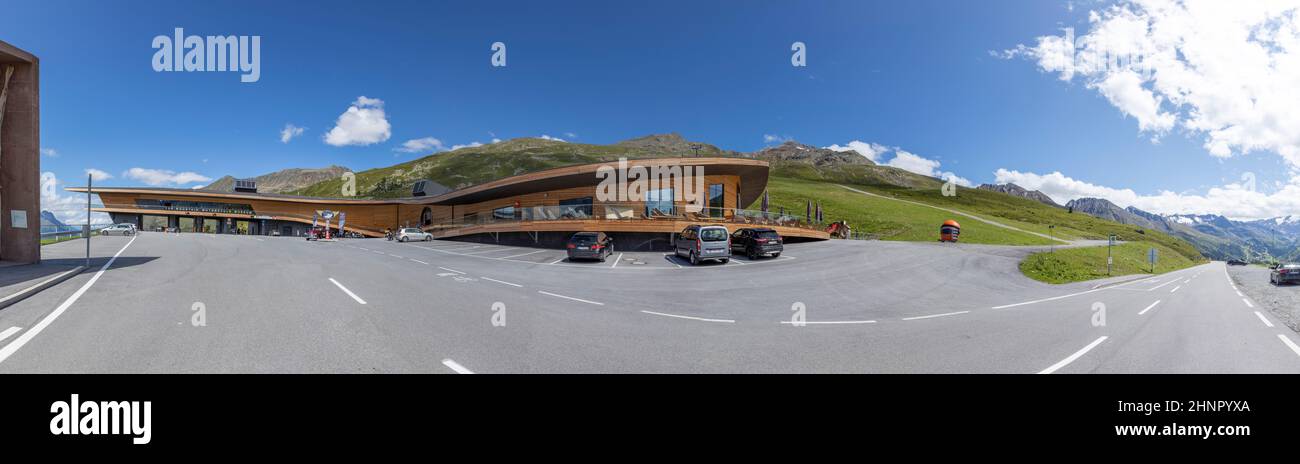 Motorcyle musée à la Timmermannsjoch dans les Alpes, le col reliant l'Italie à l'Autriche Banque D'Images