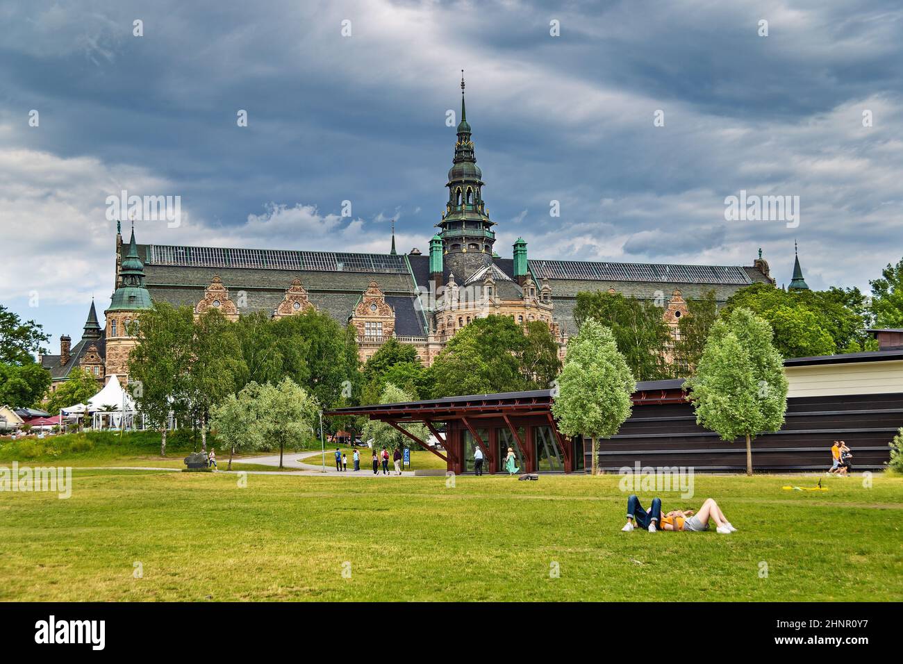 Bâtiment nordique du musée à Djurgarden à Stockholm. Banque D'Images