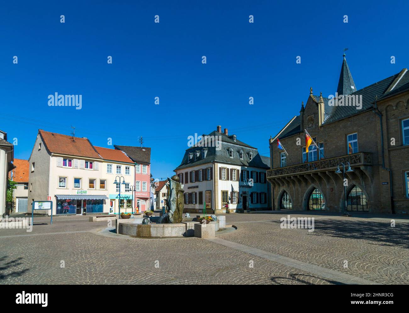 Place du marché médiéval historique à Bad Sobernheim Banque D'Images