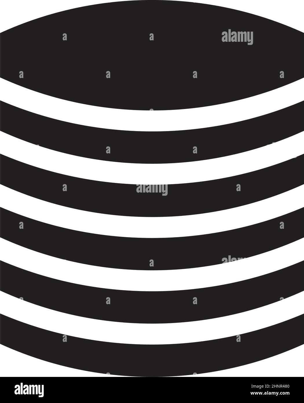 Icône disque dur du serveur, disque SSD, mainframe. Symbole rack, cylindre, cylindre - illustration vectorielle de stock, graphiques clip-art Illustration de Vecteur