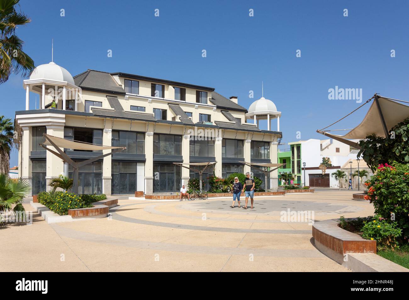 Praca Central, Santa Maria, Sal, República de Cabo (Cap-Vert) Banque D'Images