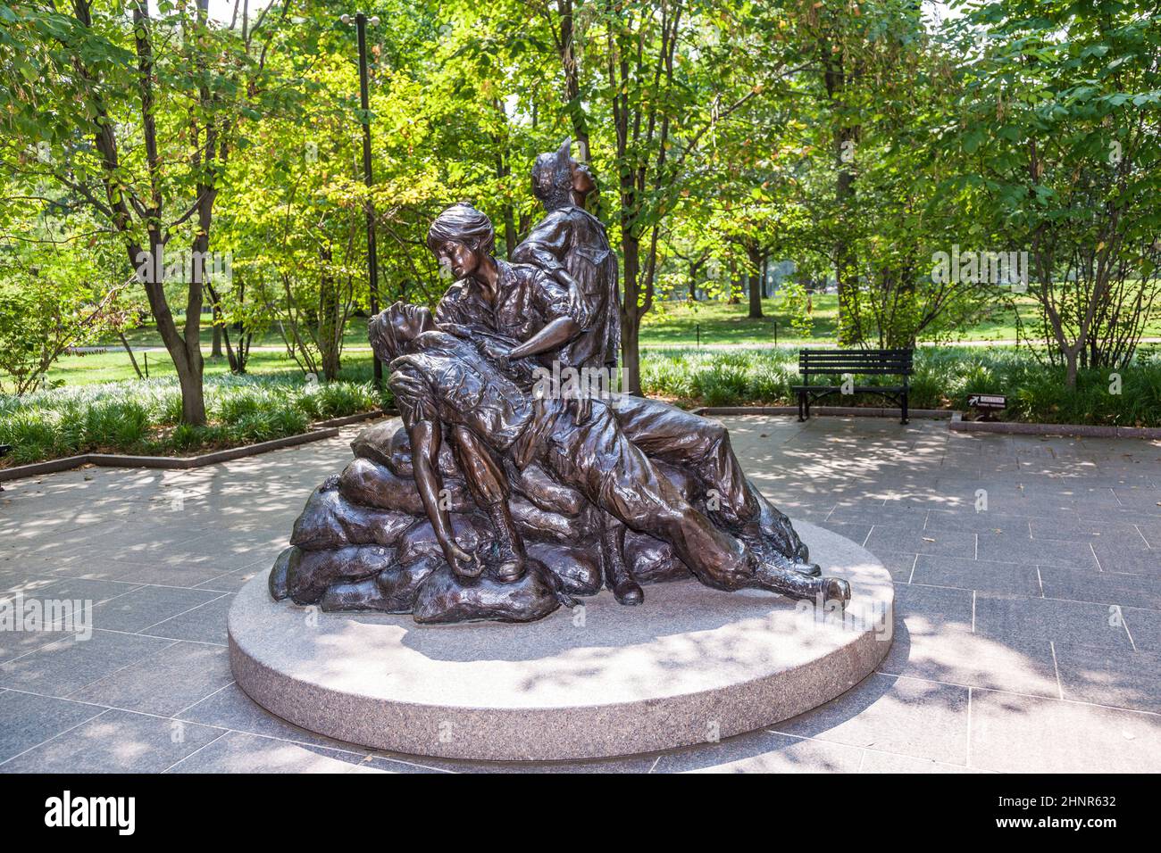 Statues commémoratives à Vietnam War Women Nurse à Washington Banque D'Images