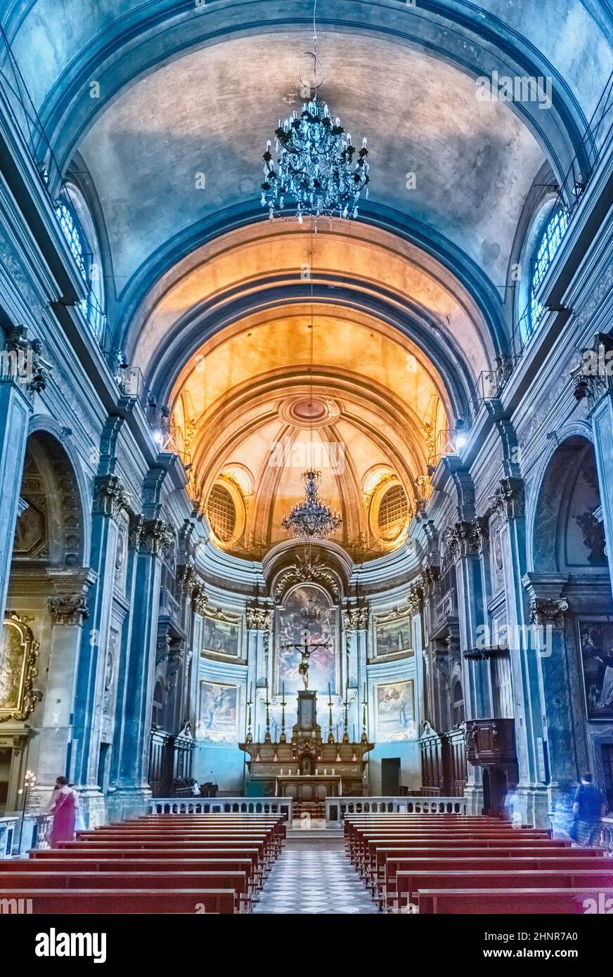 Eglise Saint François de Paola, Nice, Côte d'Azur, France Banque D'Images