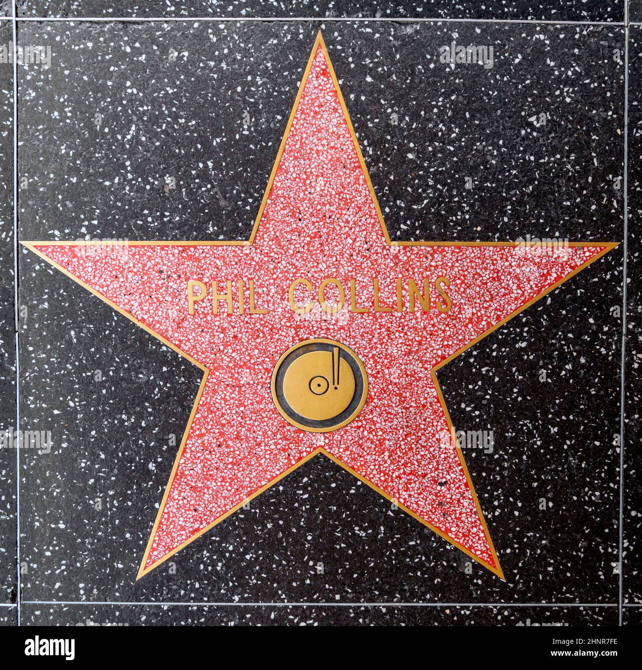 Phil Collins sur Hollywood Walk of Fame Banque D'Images