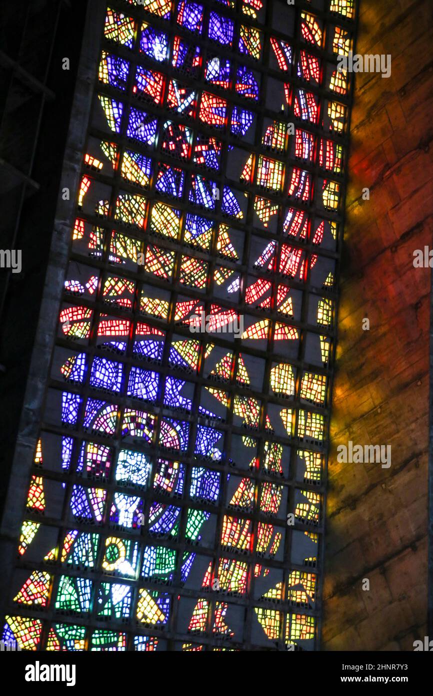 Intérieur de la cathédrale de Rio de Janeiro (San Sebastian) Banque D'Images