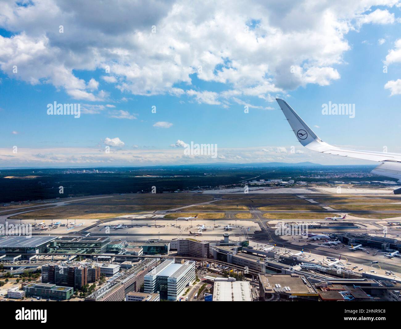 Antenne de l'aéroport de Francfort Allemagne Banque D'Images