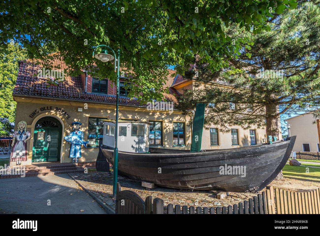 Musée de la pêche dans la vieille ville de Zempin Banque D'Images