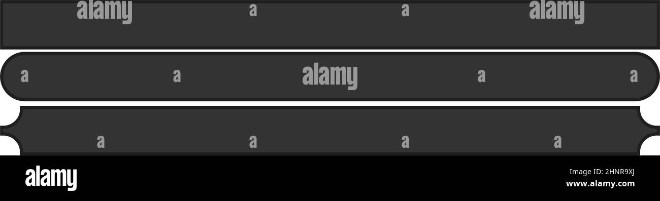 Enseigne, bannière, élément de forme de la plaque. Plaque rectangulaire, tableau vierge, espace vide pour votre message - illustration vectorielle stock, graphique clip-art Illustration de Vecteur