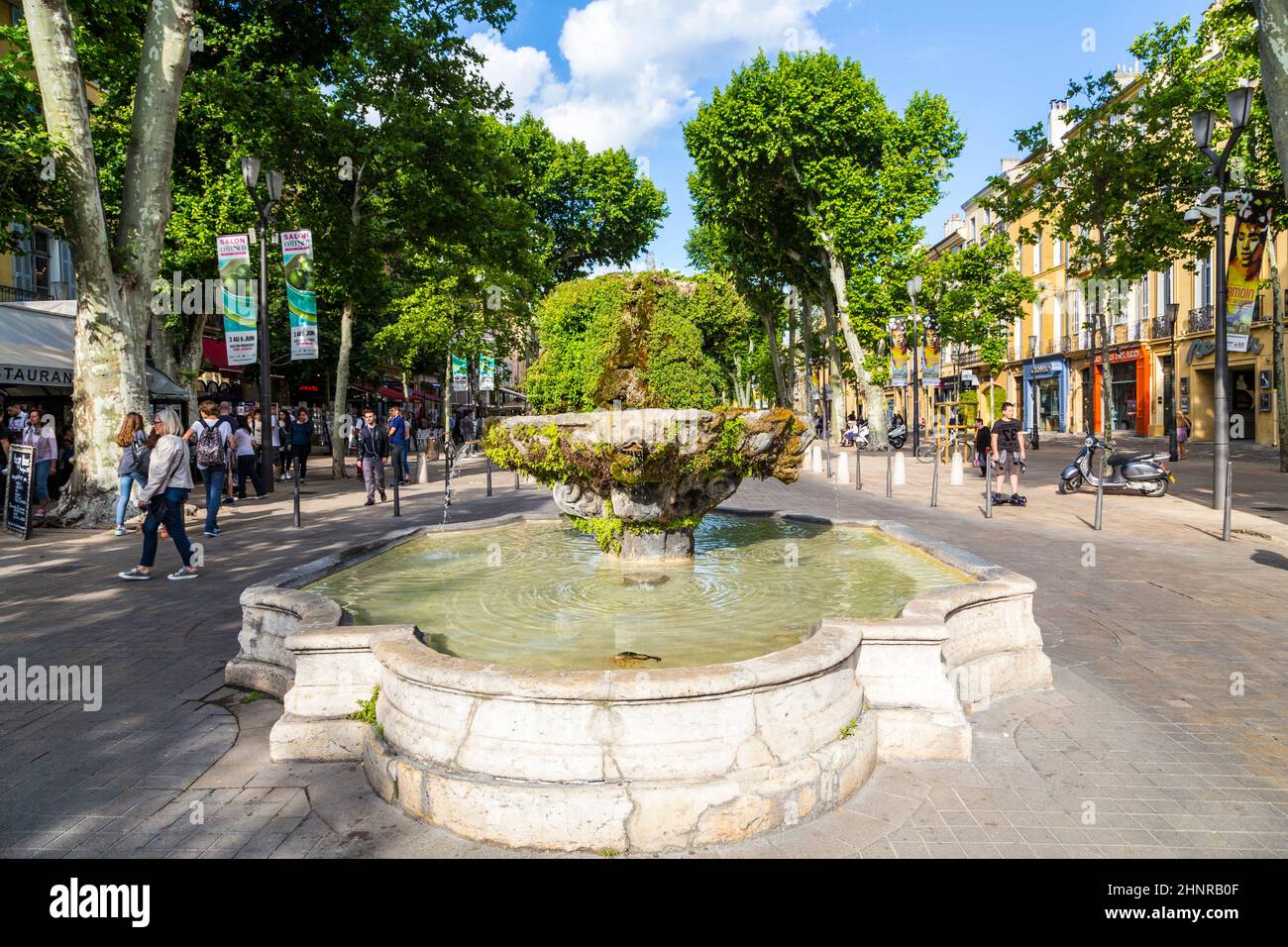 Le canon de coing Fontain à Aix en Provence Banque D'Images
