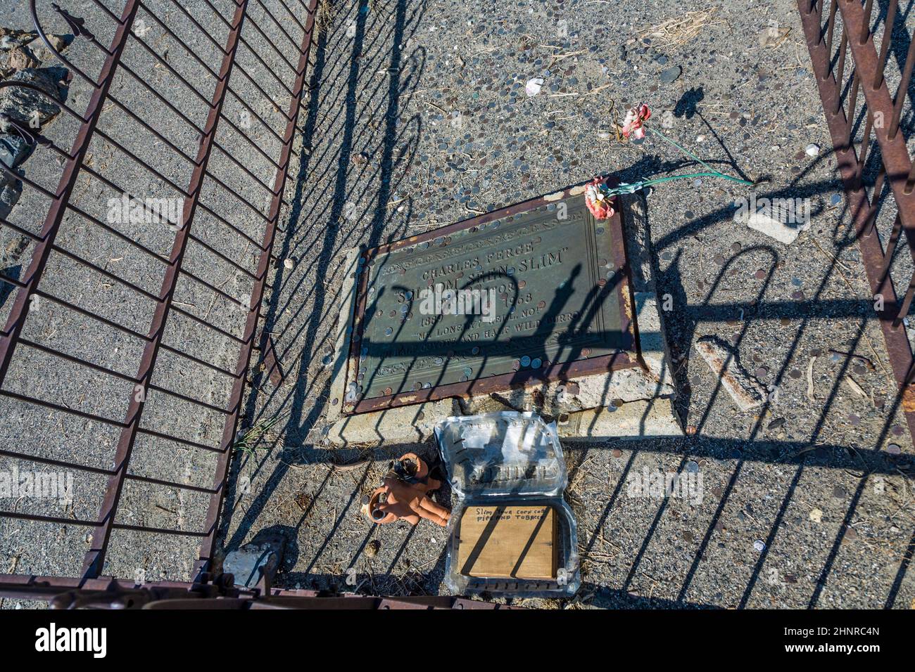 Vieux cimetière de la chasse fantôme Ballarat près de la vallée de la mort Banque D'Images