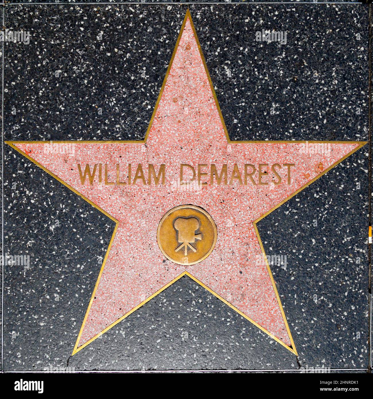 La star de William Demarest sur le Hollywood Walk of Fame Banque D'Images