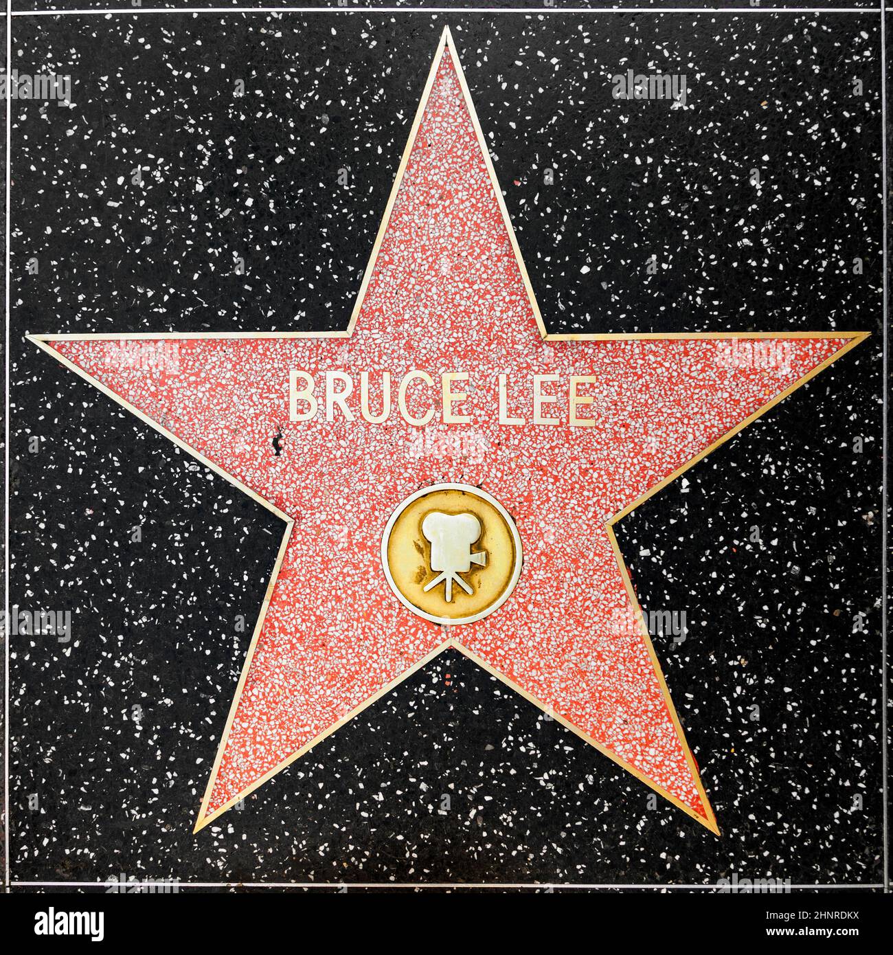 L'étoile Bruce Lees sur le Hollywood Walk of Fame Banque D'Images
