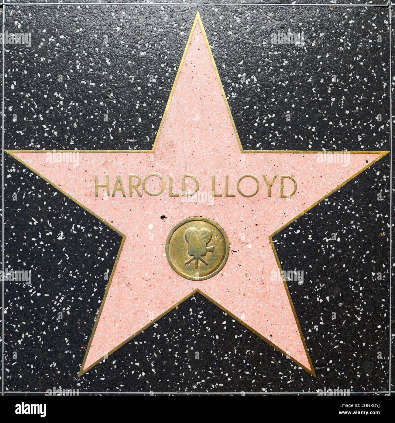 Harold lloyds star sur Hollywood Walk of Fame Banque D'Images