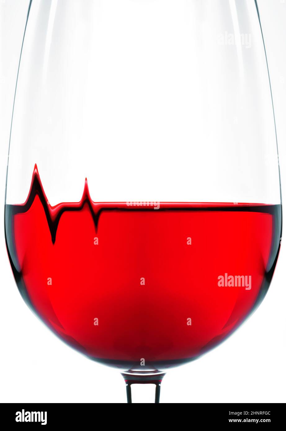 Le vin rouge est bon pour le cœur Banque D'Images