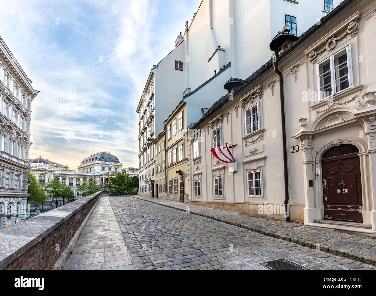 anciens bâtiments dans le premier quartier de vienne Banque D'Images