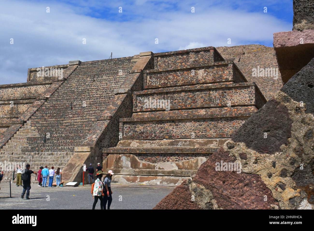 Pyramides de Teotihuacan, zone archéologique de Teotihuacan Mexique, Banque D'Images