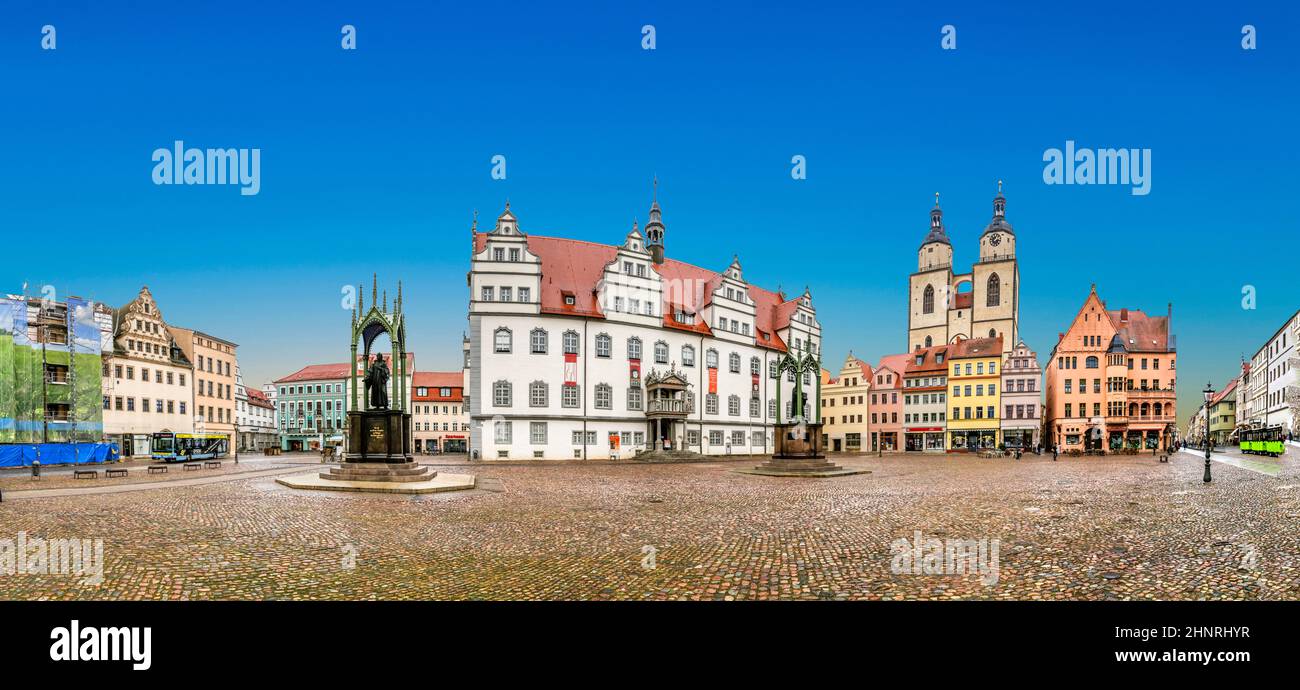 La place principale de Luther City Wittenberg en Allemagne Banque D'Images