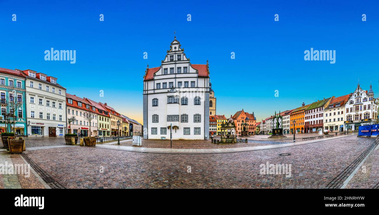 La place principale de Luther City Wittenberg en Allemagne Banque D'Images