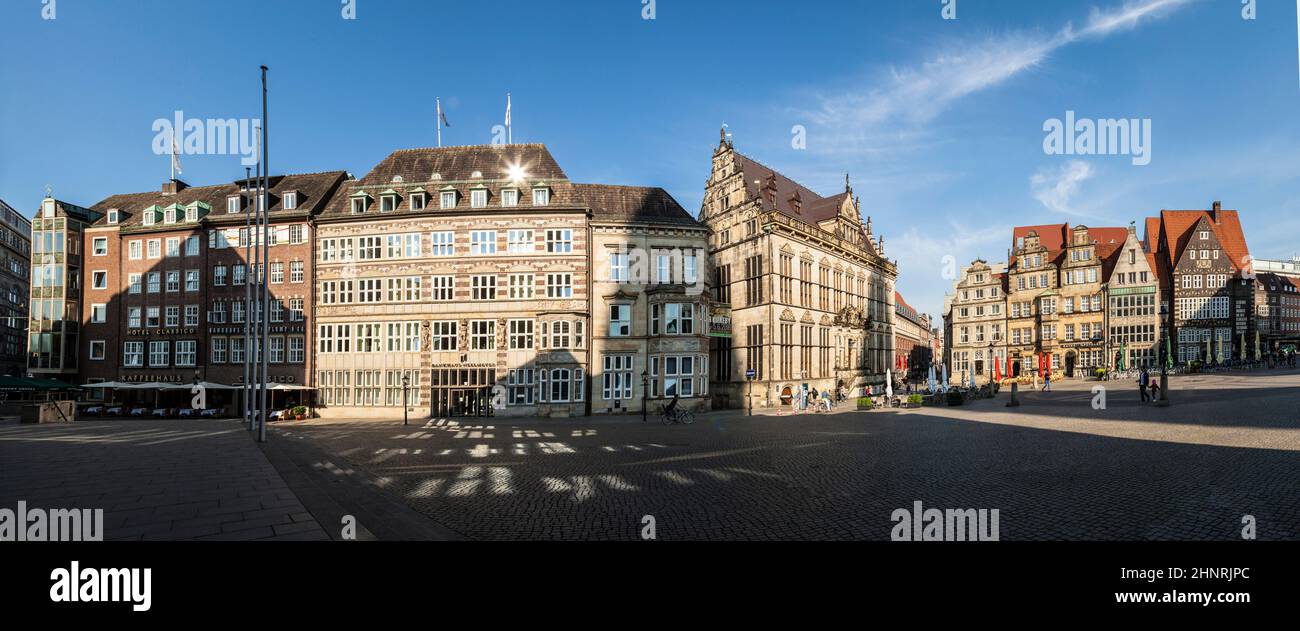 Hôtel de ville sur la place du marché à Brême Banque D'Images