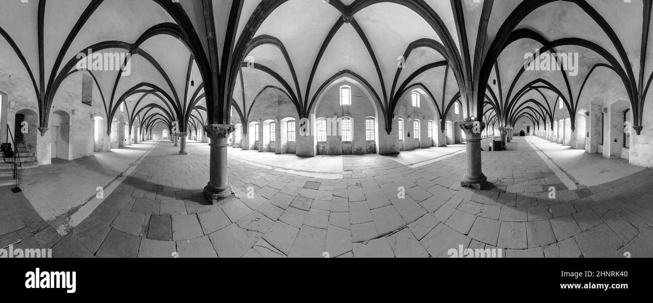 Dormitorium dans l'abbaye. Banque D'Images