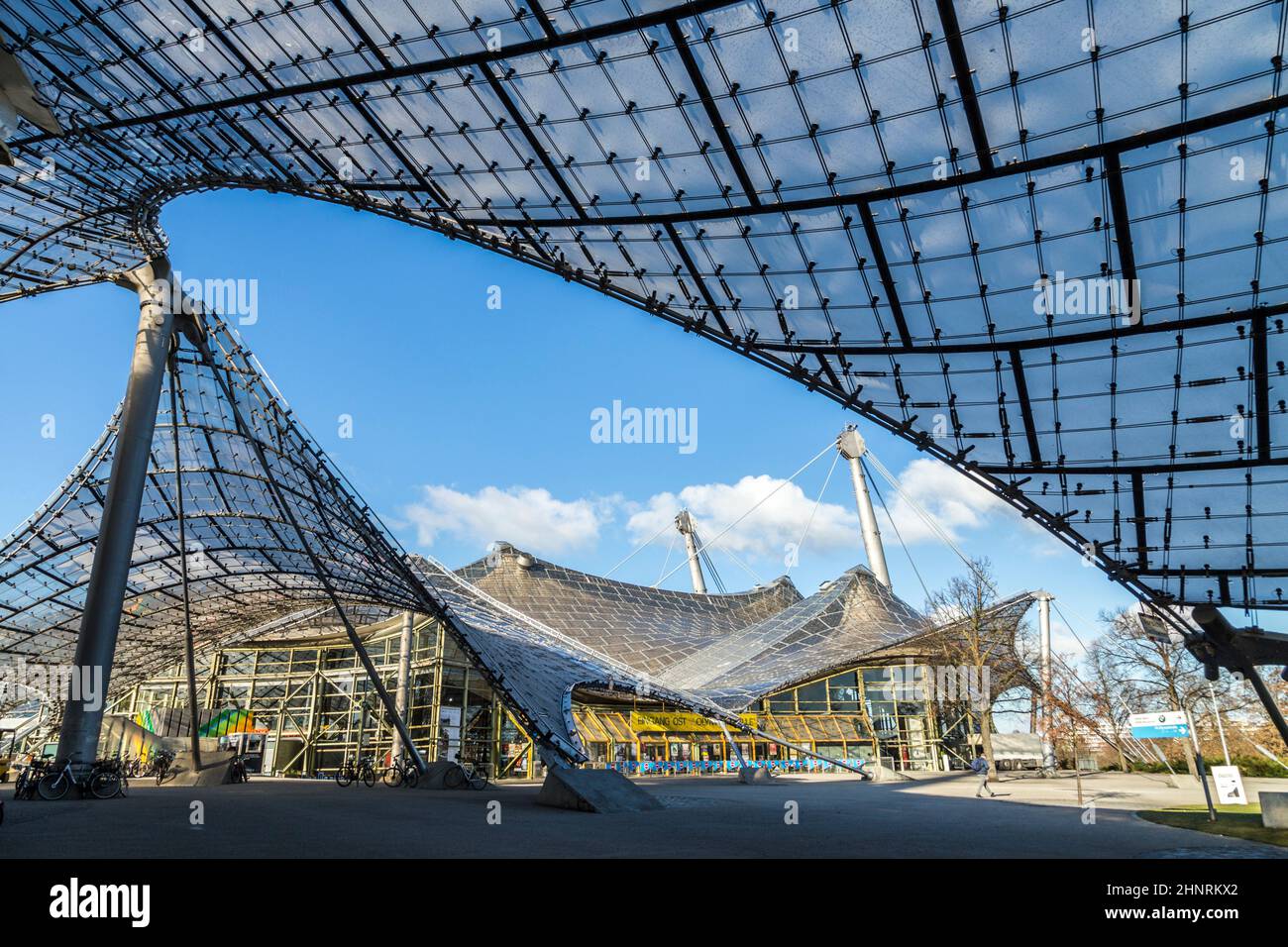 Toit du stade de l'Olympiapark Banque D'Images