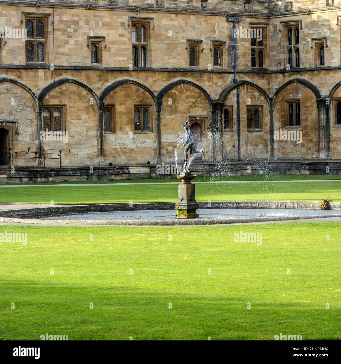 Fontaine au Christ Church College, Oxford Banque D'Images