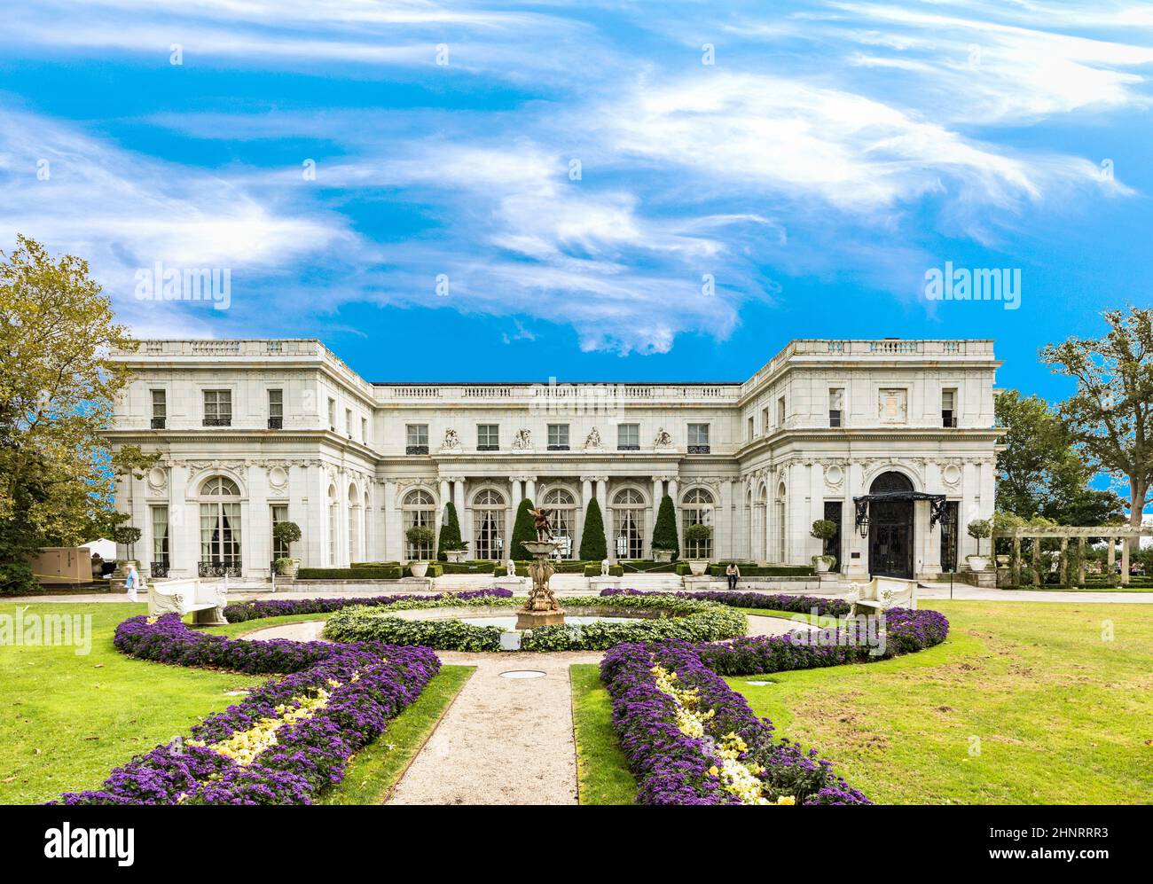 Vue extérieure du manoir historique de Rosecliff à Rhode Island Banque D'Images