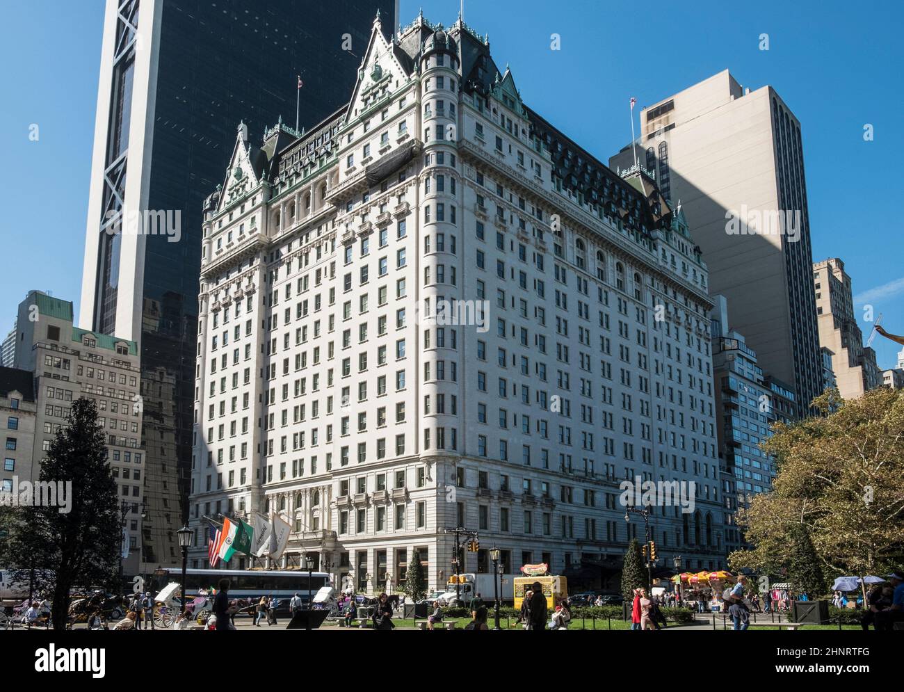 Façade de l'hôtel 5 étoiles Plaza Fairmont à l'avenue 5th de New York Banque D'Images