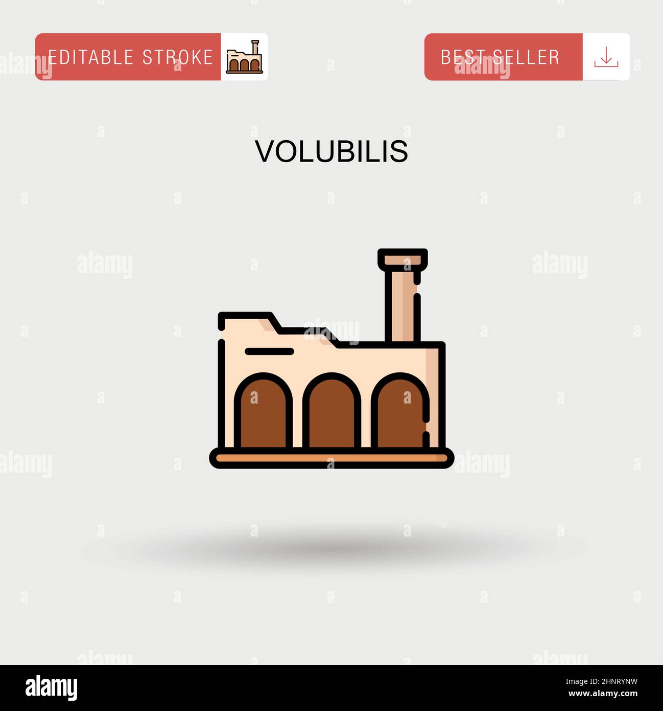 Icône de vecteur simple Volubilis. Illustration de Vecteur