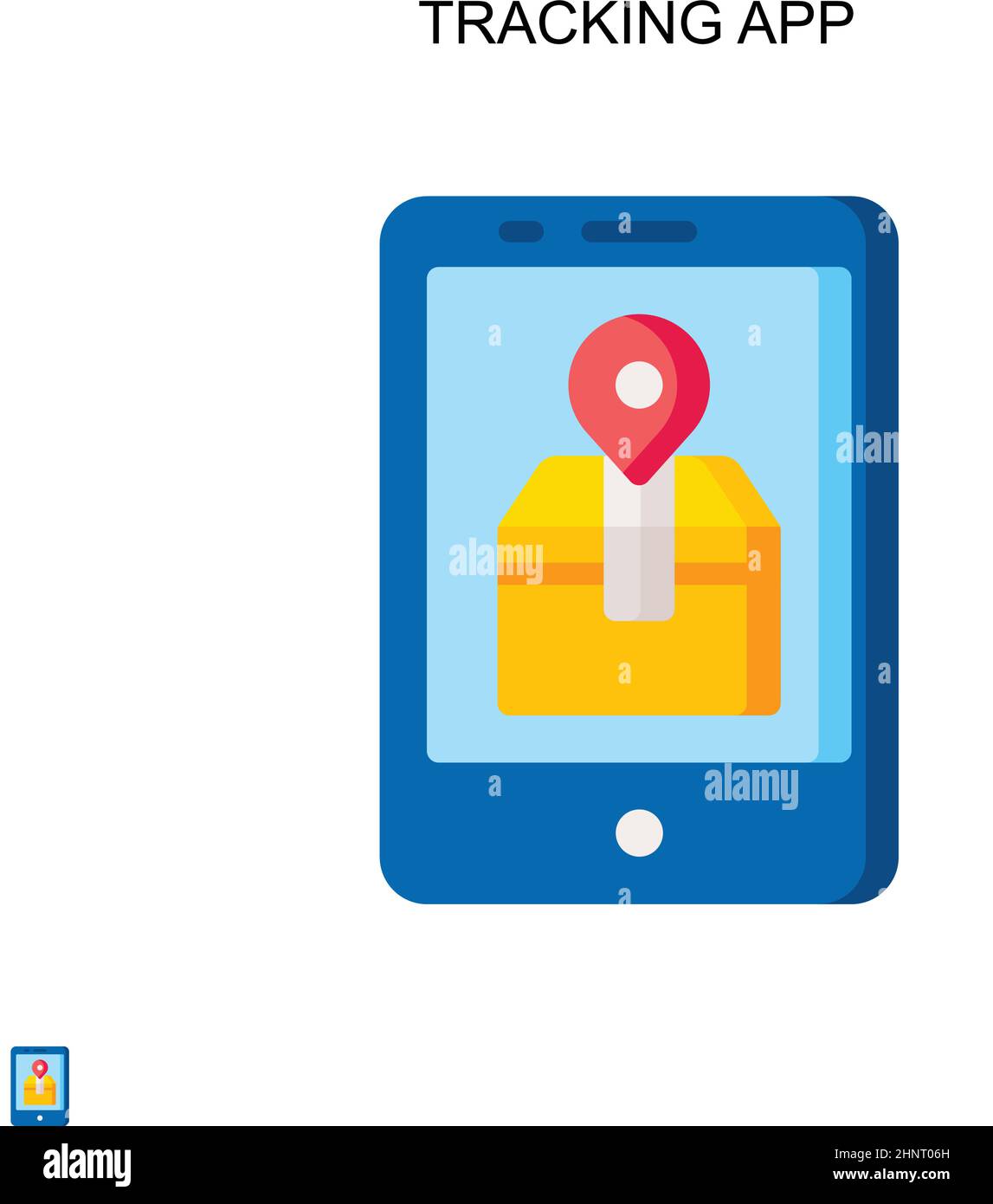 Icône de vecteur simple de l'application de suivi. Modèle de conception de symbole d'illustration pour élément d'interface utilisateur Web mobile. Illustration de Vecteur