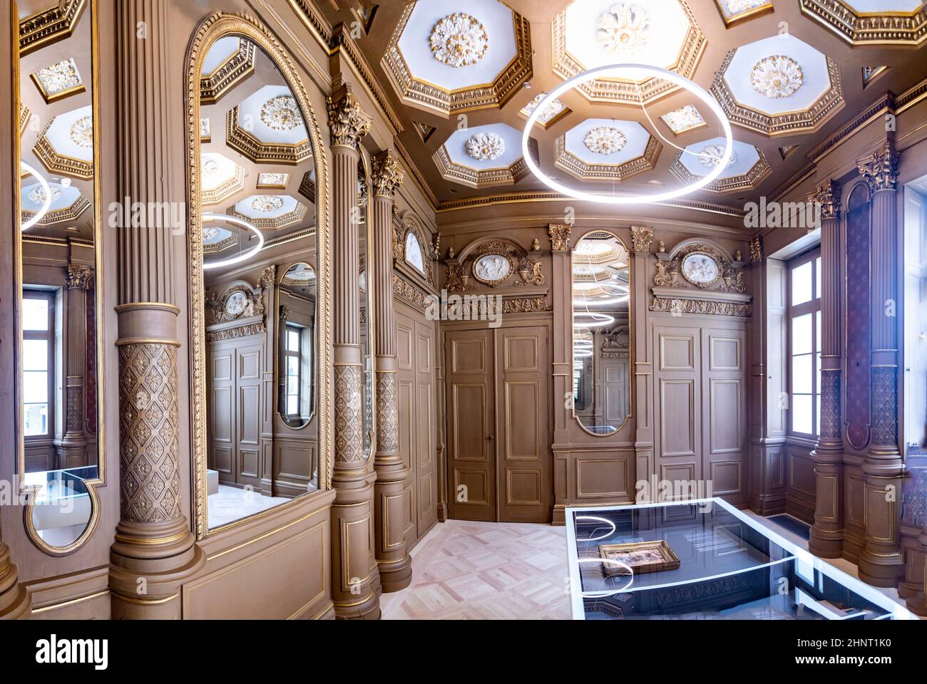 Ancien salon dans le nouveau musée juif de Francfort, Allemagne. Le nouveau Musée a été inauguré en octobre 2020 Banque D'Images