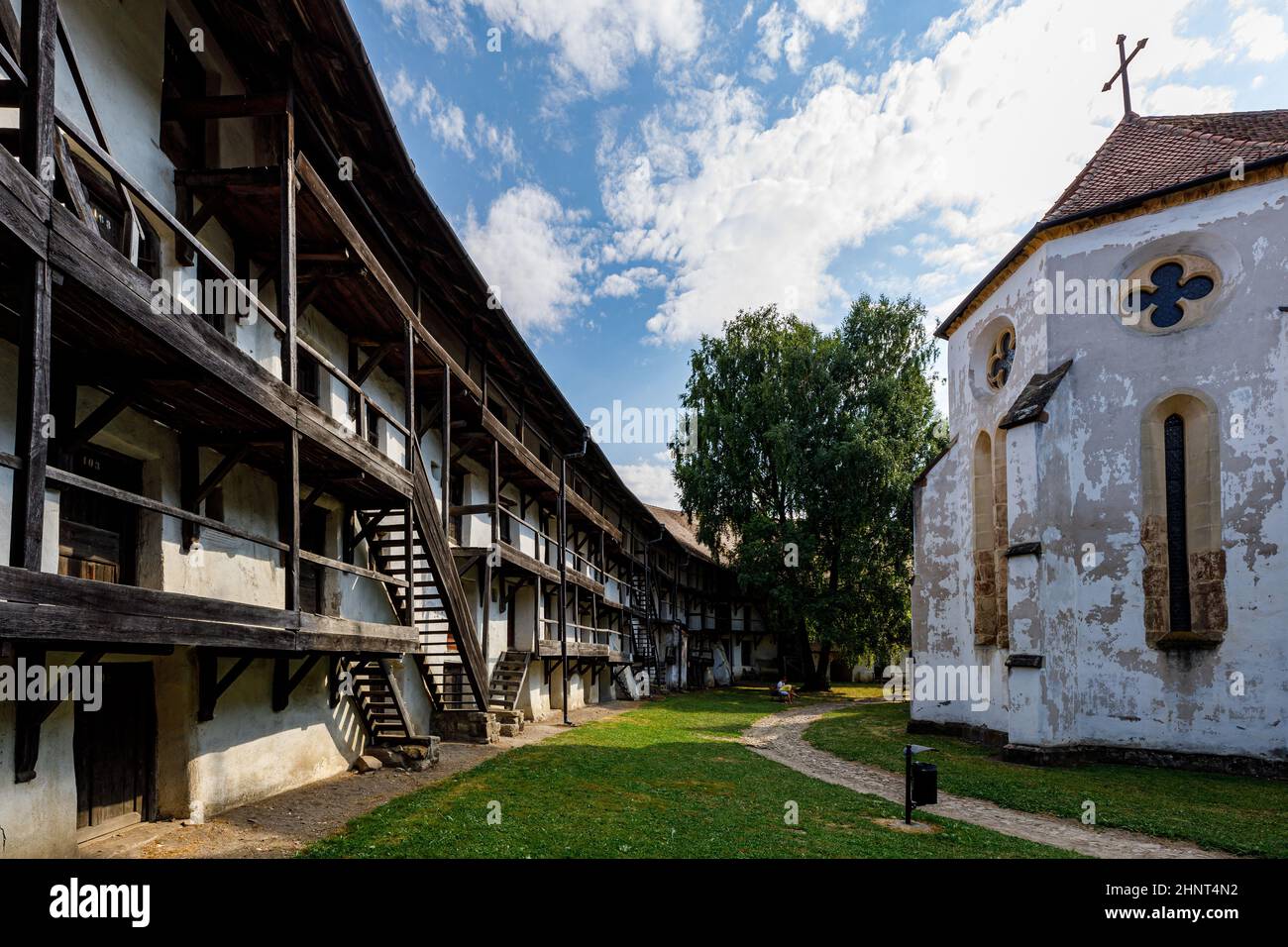 L'église du château de Prejmer en Roumanie Banque D'Images