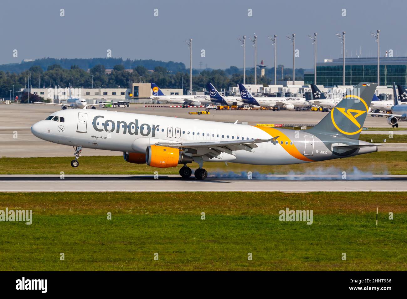 Condor Airbus A320 aéroport de Munich en Allemagne Banque D'Images