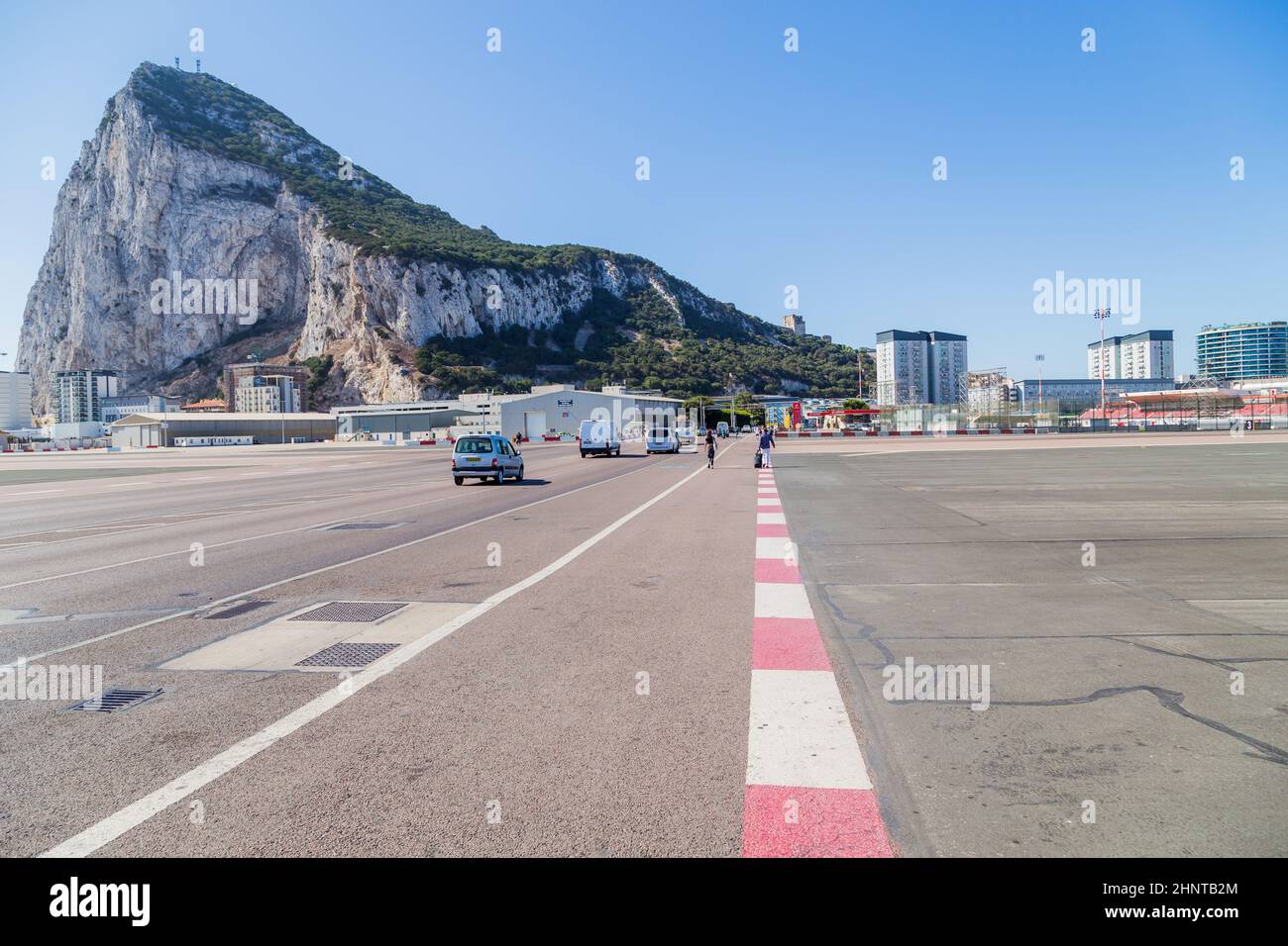 L'aéroport de Gibraltar Banque D'Images