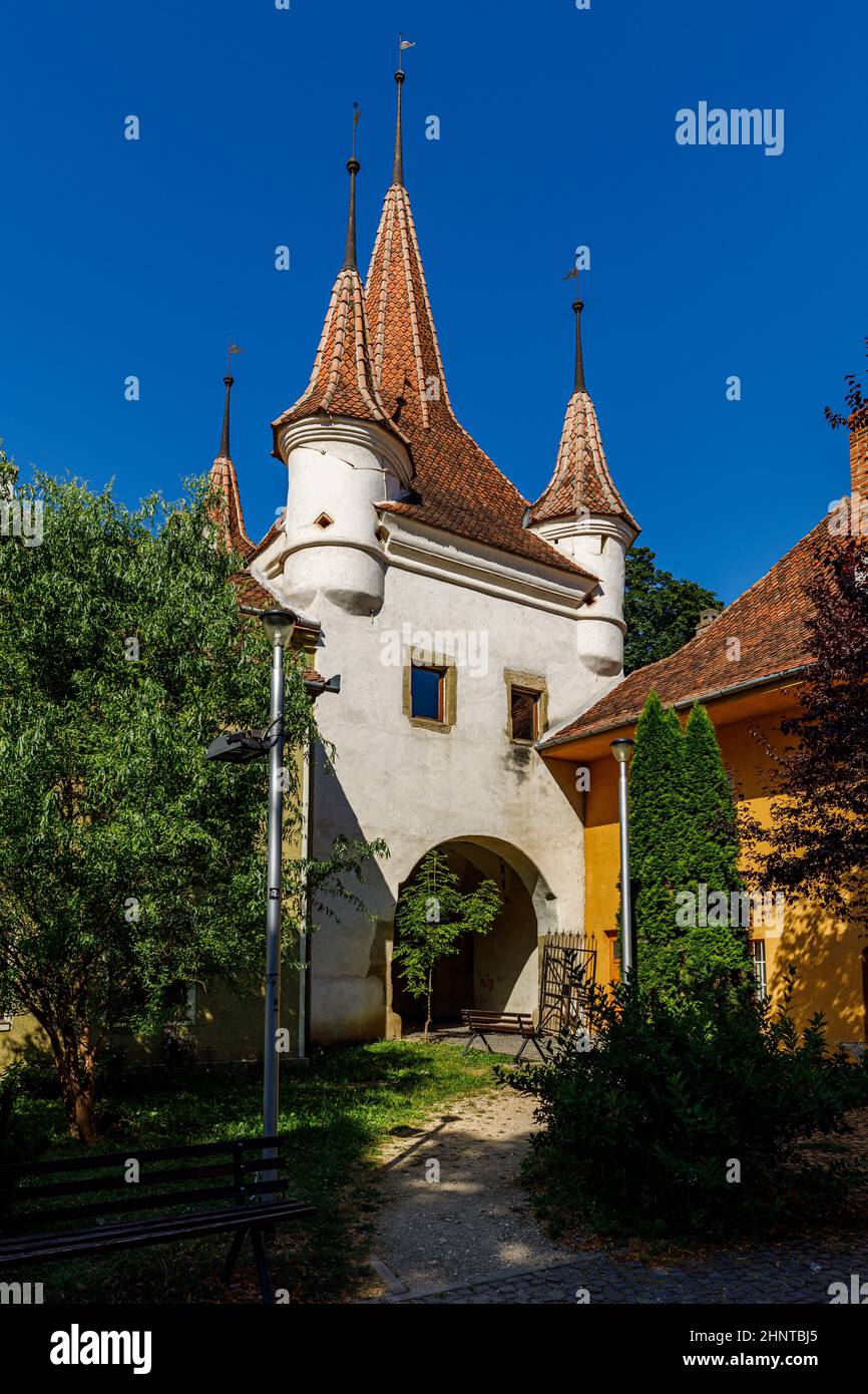 La porte historique de la ville de Brasov Roumanie Banque D'Images