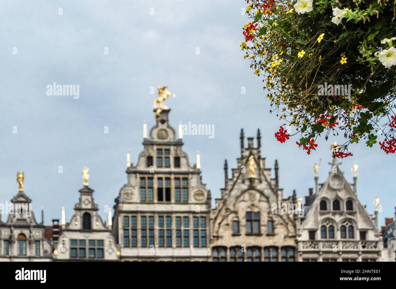 Place principale à Anvers, Flandre, Belgique Banque D'Images