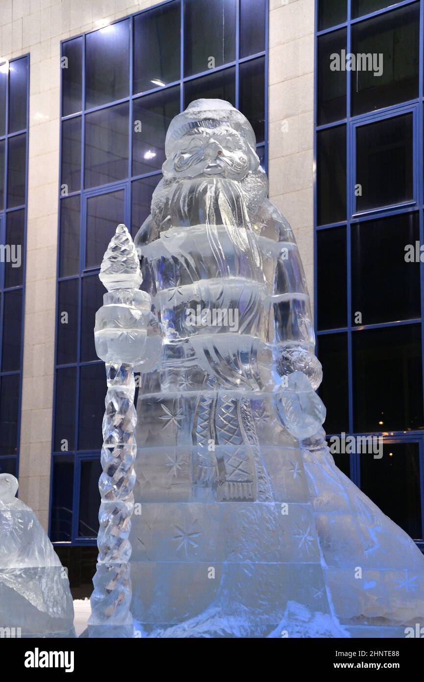 Fabuleux personnages de glace (personnages) à la Saint-Sylvestre Banque D'Images