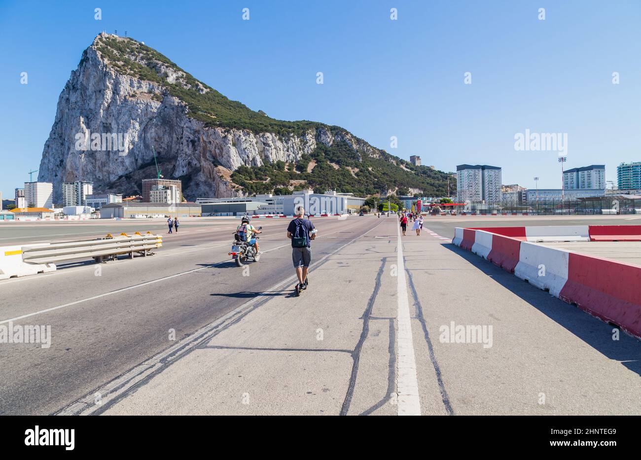 L'aéroport de Gibraltar Banque D'Images
