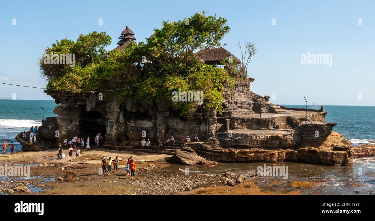 Pura Tanah Lot temple, Bali, Indonésie. Banque D'Images