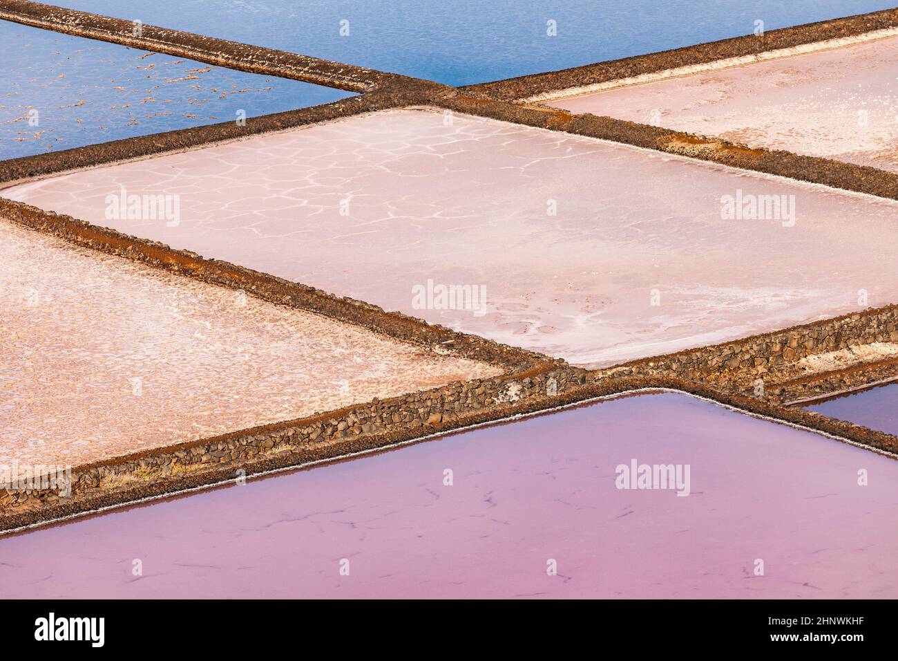 La raffinerie de sel, Saline de Janubio, Lanzarote, Espagne Banque D'Images